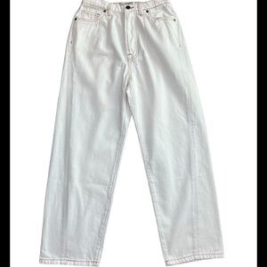 Sandrine Rose X Free People French Worker Wide Leg Jeans White 26
